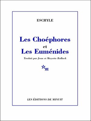 cover image of Les Choéphores et Les Euménides